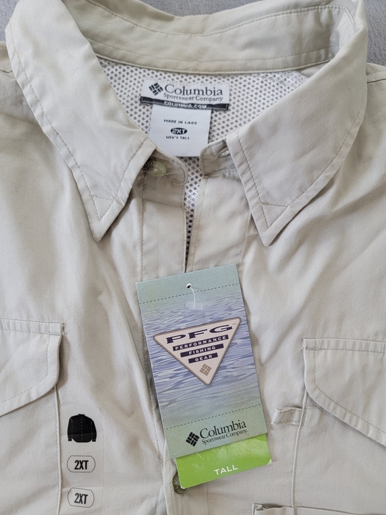 Columbia Other - Columbia Men's PFG Long-Sleeve Fishing Shirt — Tall, 2 XT Stone